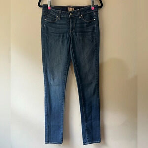 Paige jeans Peg skinny size 27 jeans mid rise stretchy dark wash classic jean